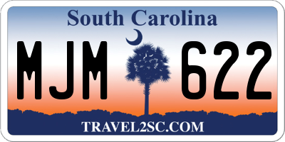 SC license plate MJM622