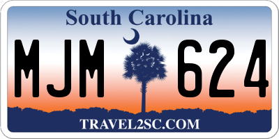 SC license plate MJM624