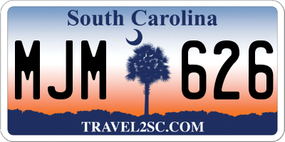 SC license plate MJM626