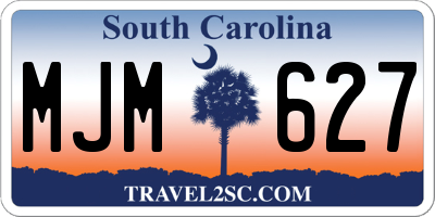 SC license plate MJM627