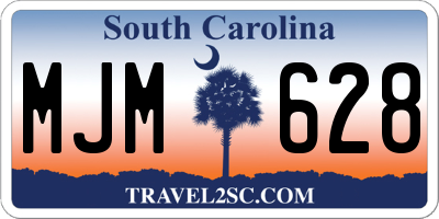 SC license plate MJM628