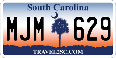 SC license plate MJM629