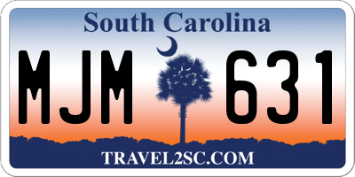 SC license plate MJM631