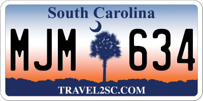 SC license plate MJM634