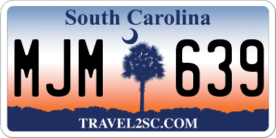 SC license plate MJM639