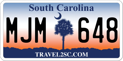 SC license plate MJM648