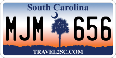 SC license plate MJM656
