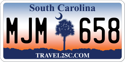 SC license plate MJM658