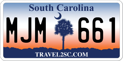 SC license plate MJM661