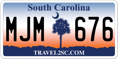 SC license plate MJM676