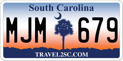 SC license plate MJM679