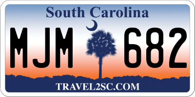 SC license plate MJM682