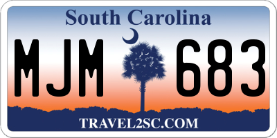 SC license plate MJM683