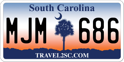 SC license plate MJM686