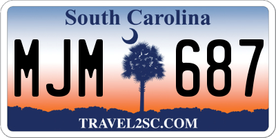 SC license plate MJM687