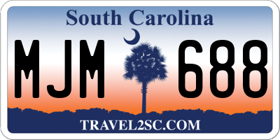 SC license plate MJM688
