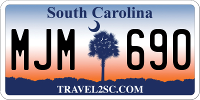 SC license plate MJM690