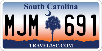 SC license plate MJM691