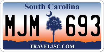 SC license plate MJM693