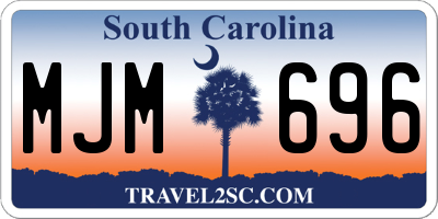 SC license plate MJM696