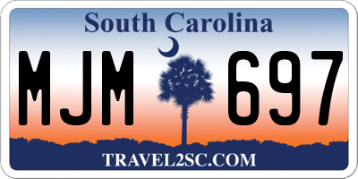 SC license plate MJM697