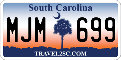SC license plate MJM699