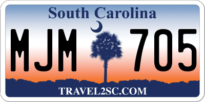 SC license plate MJM705