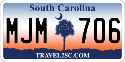 SC license plate MJM706