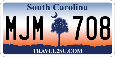 SC license plate MJM708