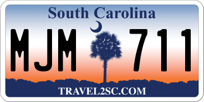 SC license plate MJM711