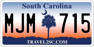 SC license plate MJM715