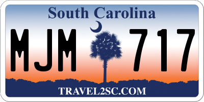 SC license plate MJM717