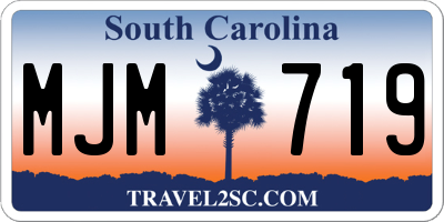 SC license plate MJM719