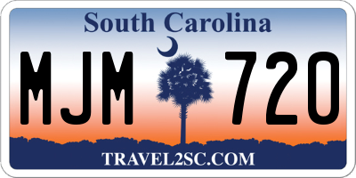 SC license plate MJM720