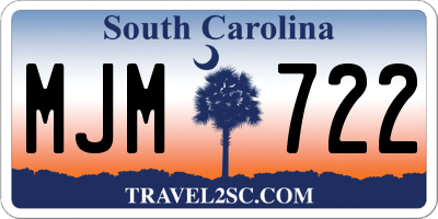 SC license plate MJM722