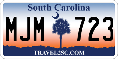 SC license plate MJM723