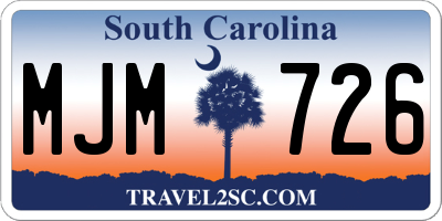 SC license plate MJM726
