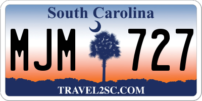 SC license plate MJM727
