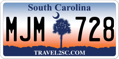 SC license plate MJM728