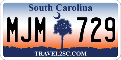 SC license plate MJM729