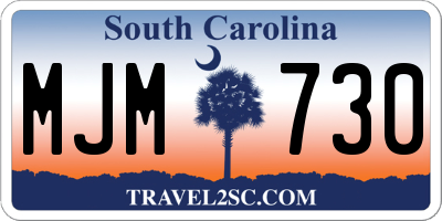 SC license plate MJM730