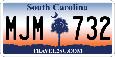 SC license plate MJM732