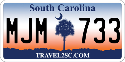 SC license plate MJM733