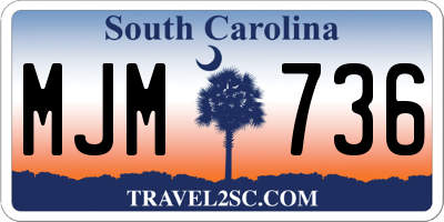 SC license plate MJM736