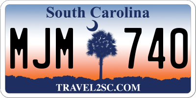 SC license plate MJM740