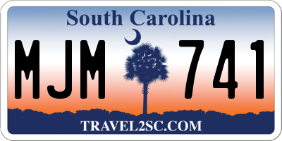 SC license plate MJM741