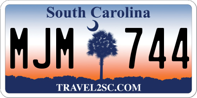 SC license plate MJM744