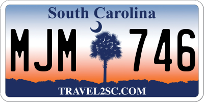 SC license plate MJM746