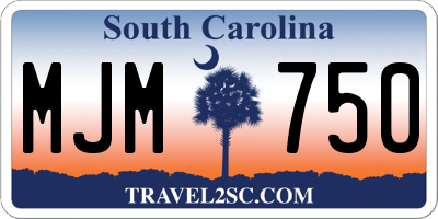 SC license plate MJM750