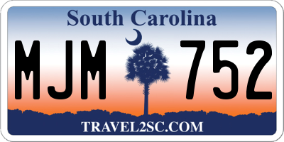 SC license plate MJM752